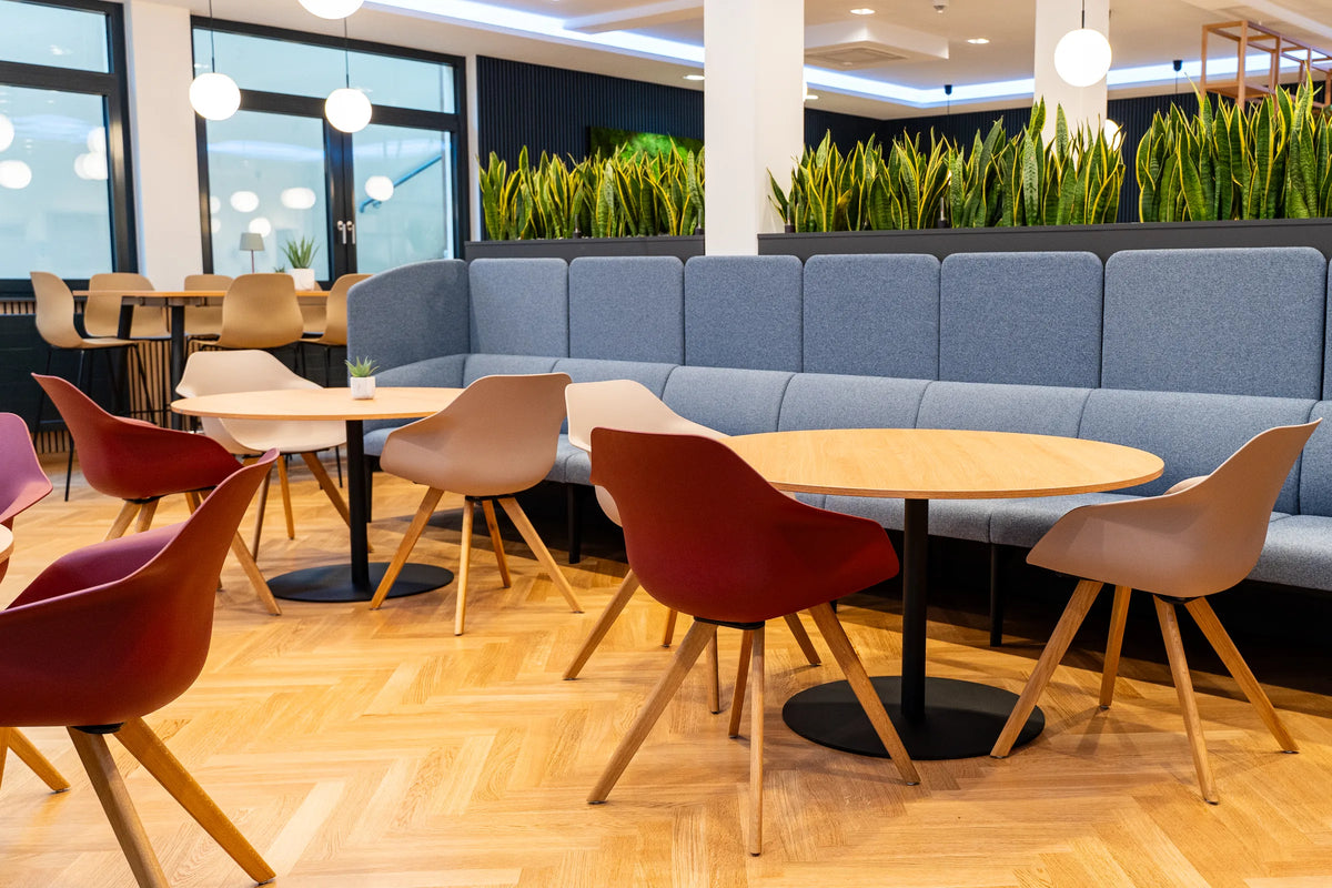Sitzbank · Pflanzenkante zum Raum