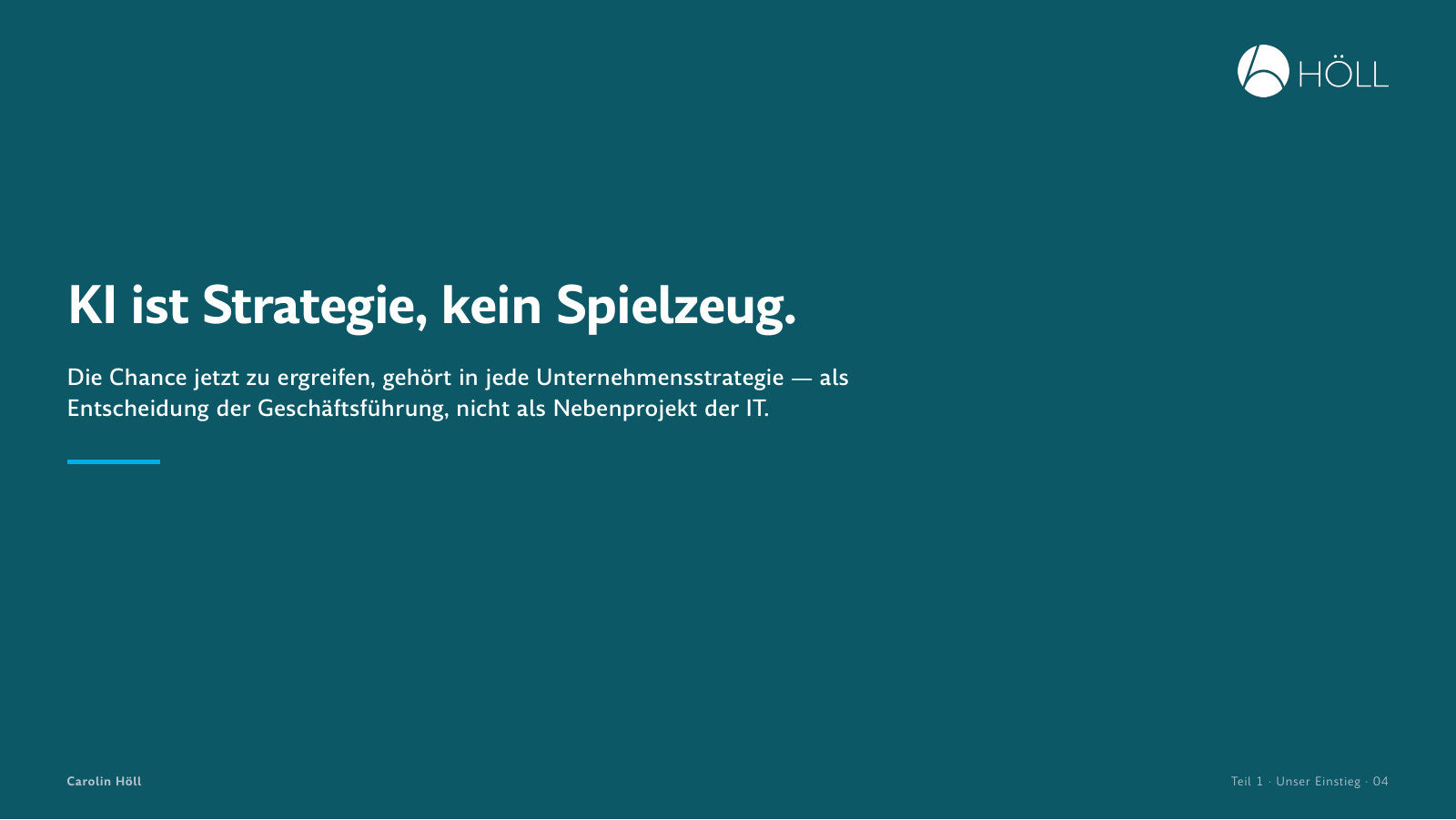 KI ist Strategie, kein Spielzeug