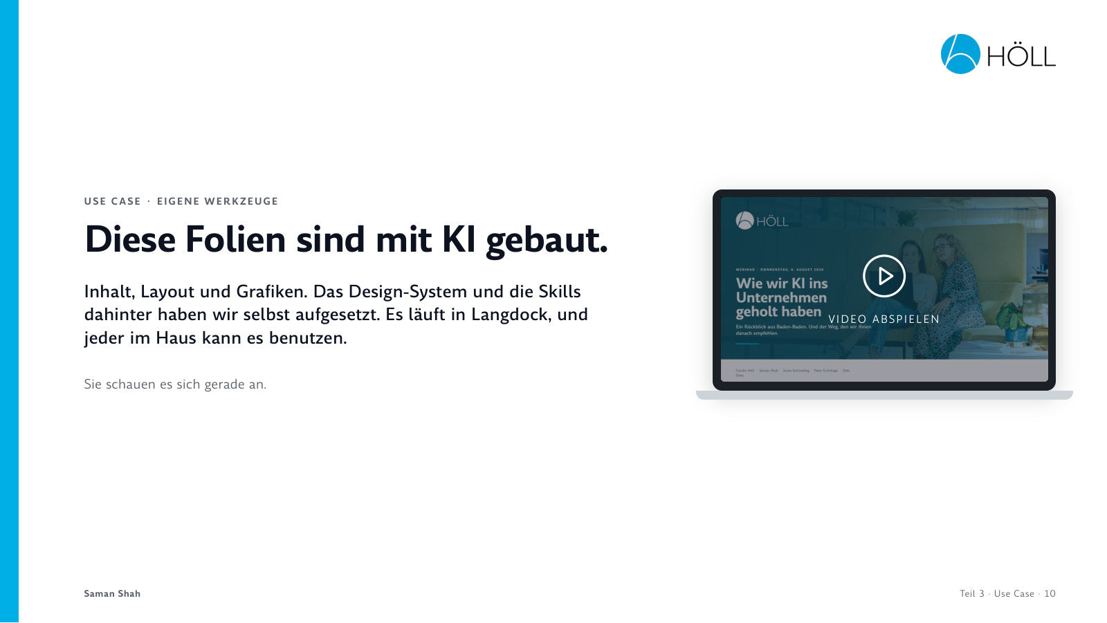 Use Case eigene Werkzeuge: Diese Folien sind mit KI gebaut