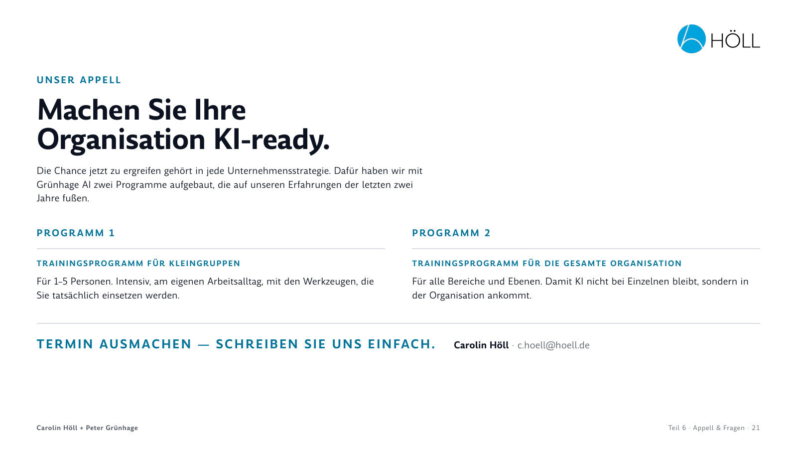 Unser Appell: Machen Sie Ihre Organisation KI-ready
